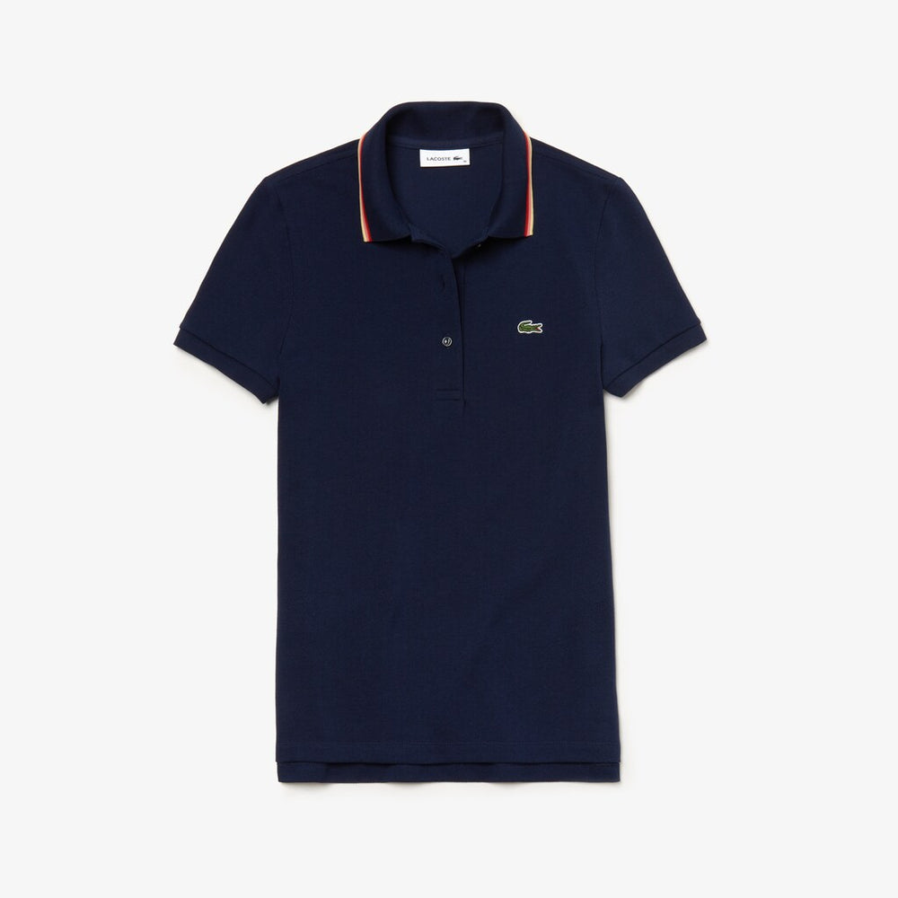 Womens Wo  Slim Fit Cotton Petit Piqué Polo | Lacoste Navy Blue • 166