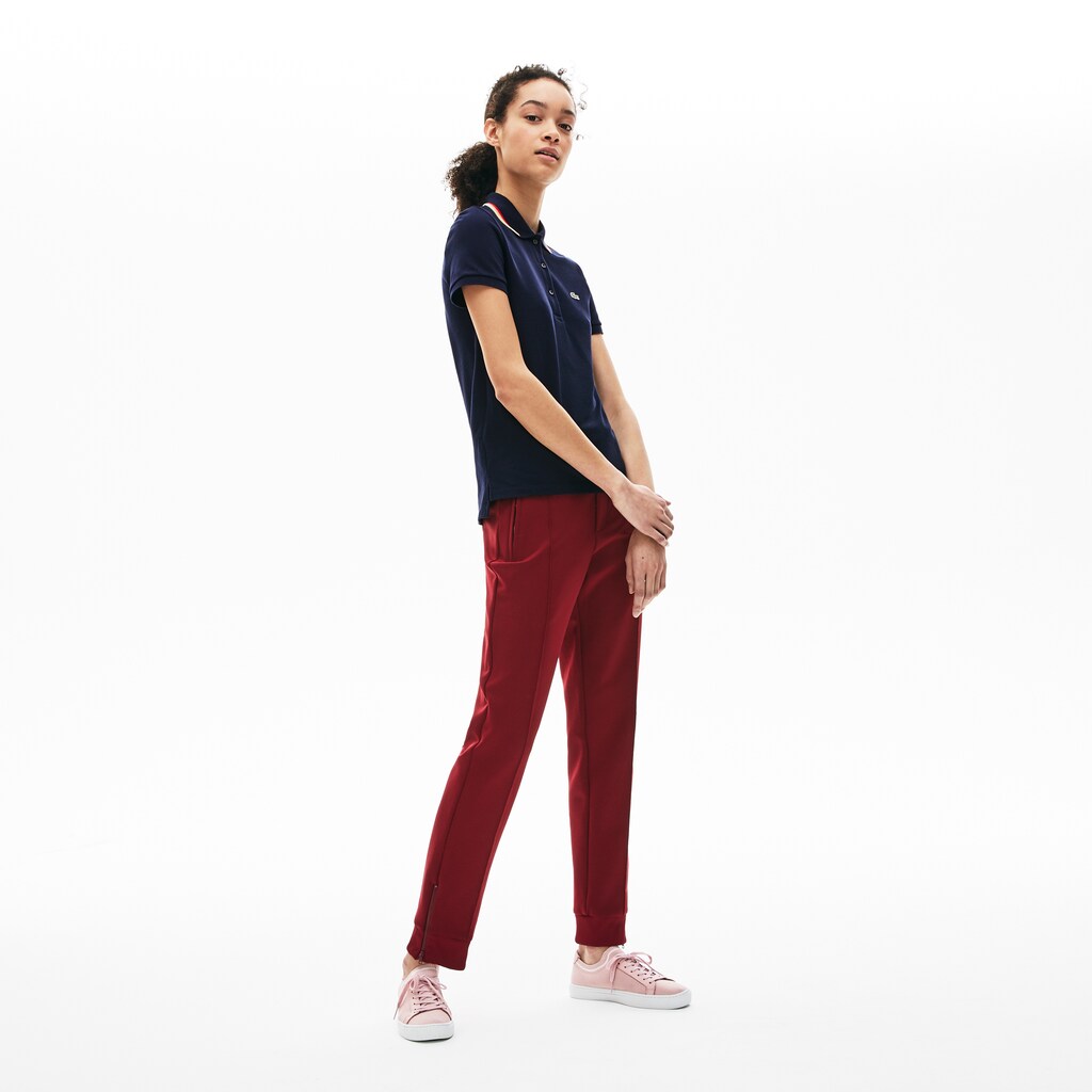 Womens Wo  Slim Fit Cotton Petit Piqué Polo | Lacoste Navy Blue • 166