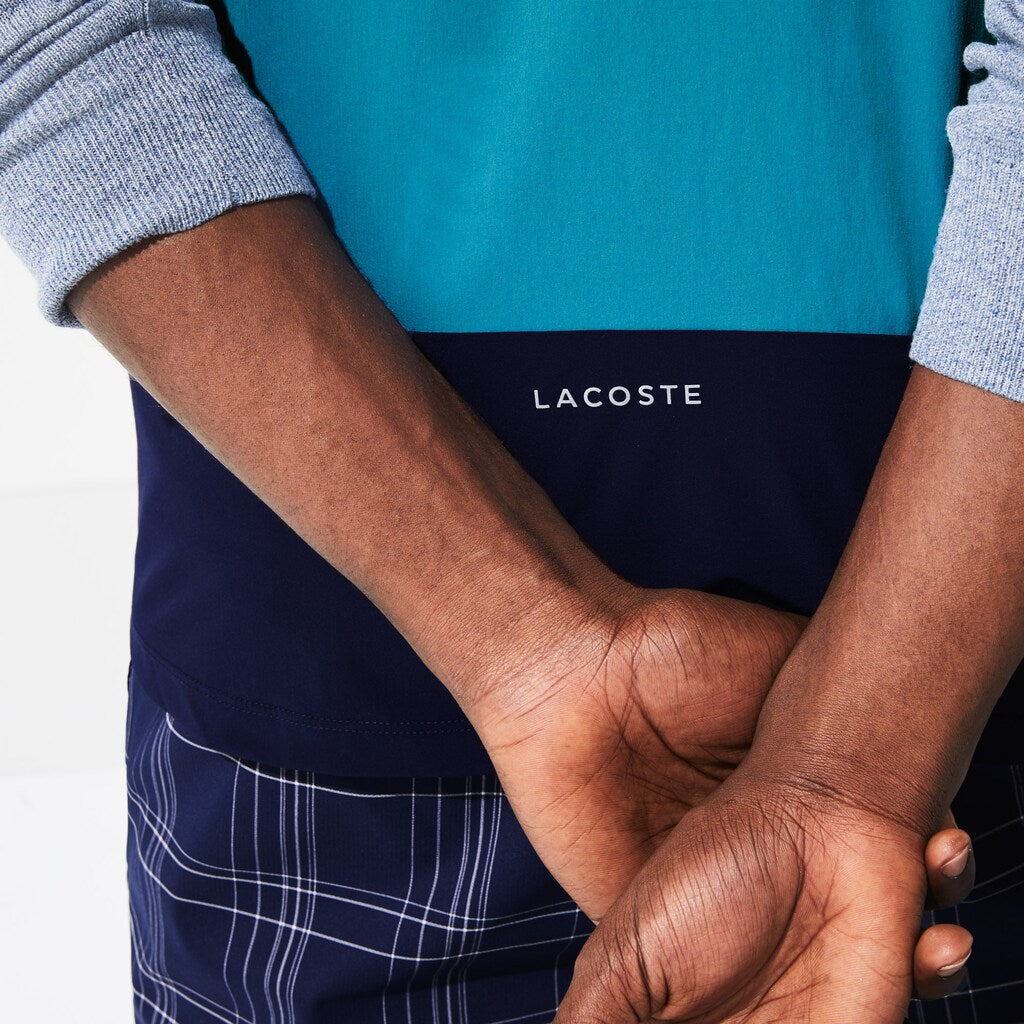 Mens    SPORT Colorblock Technical Taffeta Golf Quilted Vest | Lacoste Blue / Navy Blue • A4Y