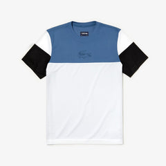 Mens   SPORT Technnical Piqué T-shirt | Lacoste Blue / White / Black • 6U4