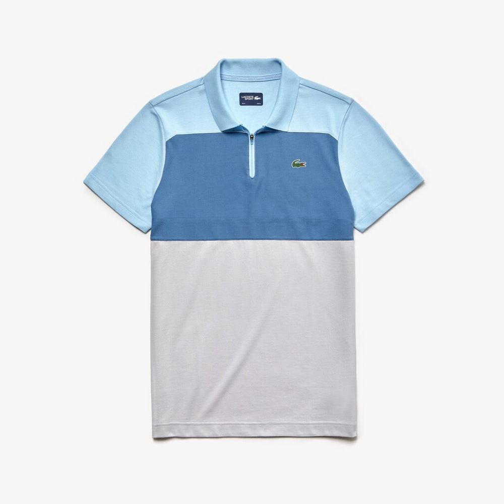 Mens   SPORT Petit Piqué Golf Polo | Lacoste Light Blue / Blue / Light Grey • 6J1