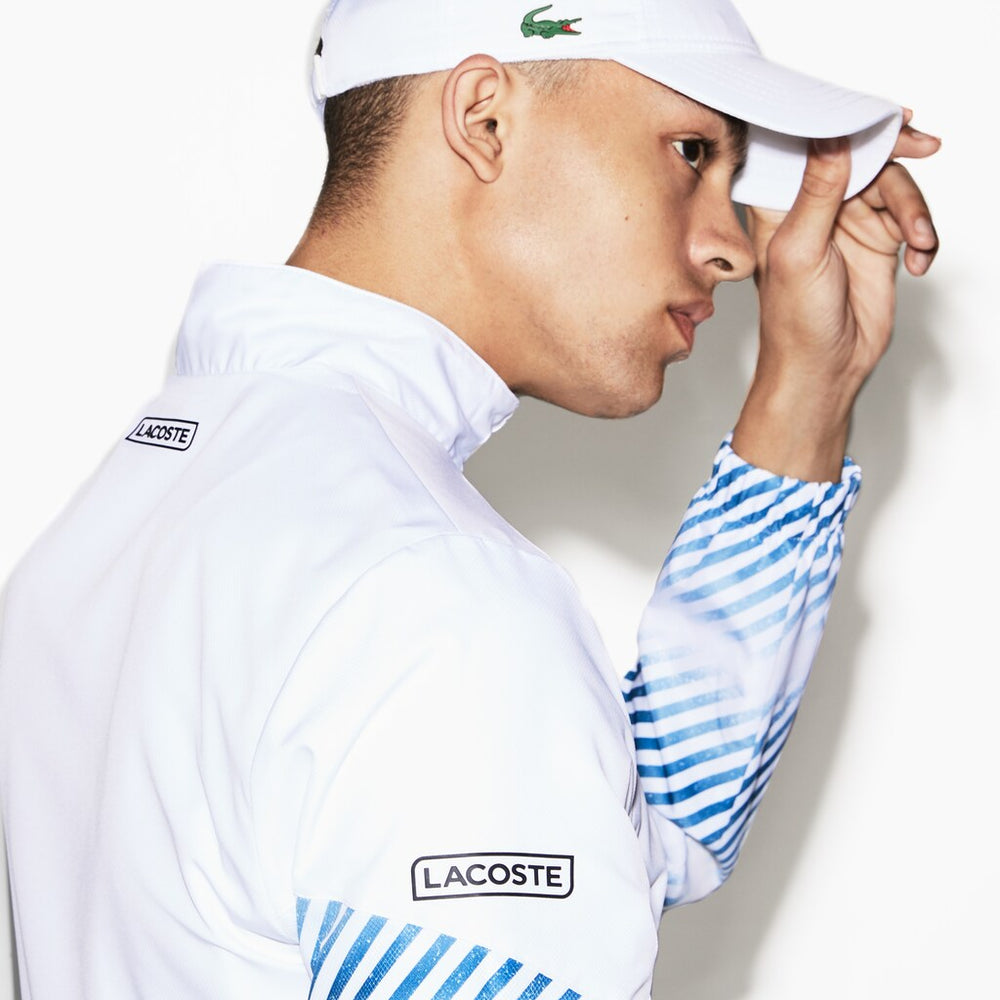 Mens   SPORT Tennis Tracksuit | Lacoste White / White / Blue / Black • 9Wr