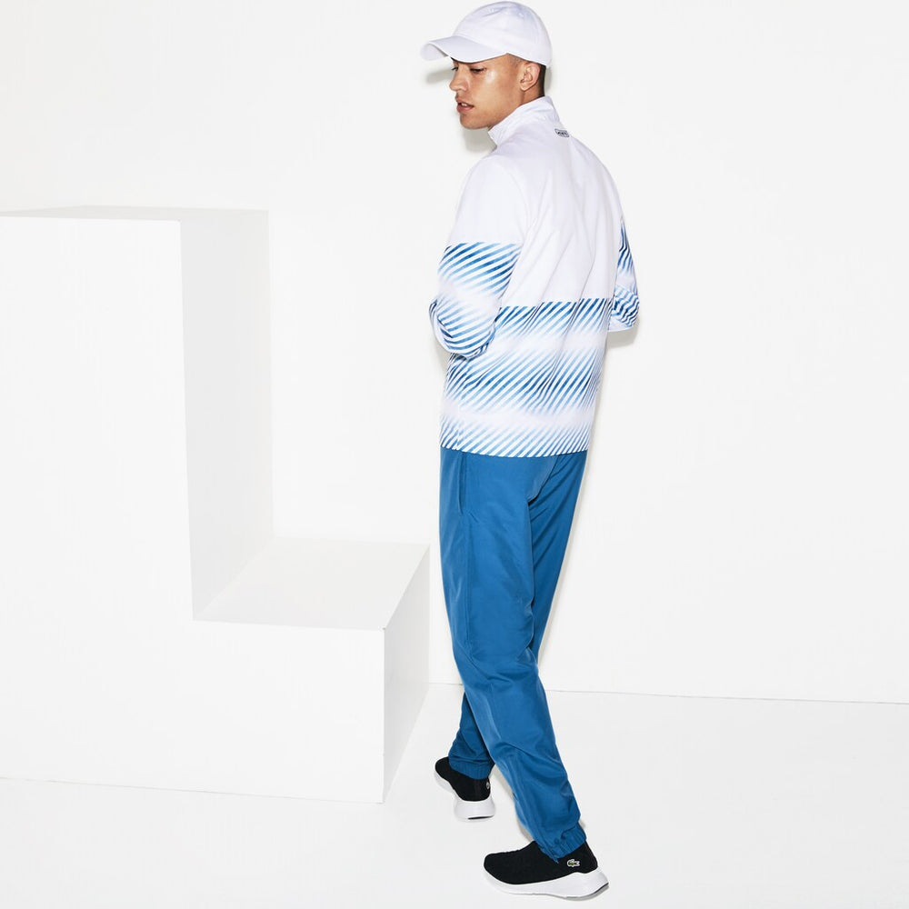 Mens   SPORT Tennis Tracksuit | Lacoste White / White / Blue / Black • 9Wr