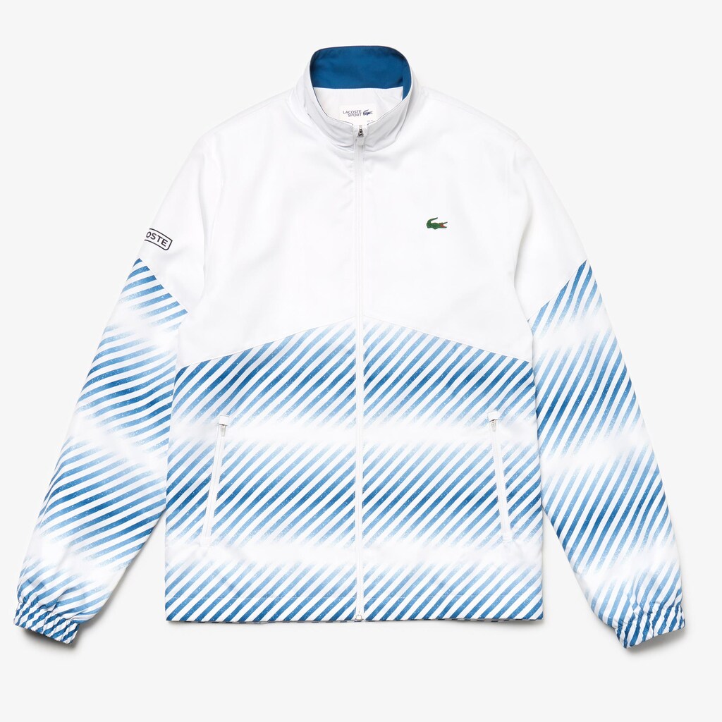 Mens   SPORT Tennis Tracksuit | Lacoste White / White / Blue / Black • 9Wr