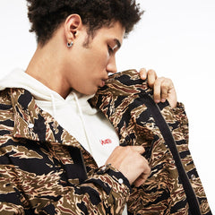 Mens Unisex LIVE Camouflage Parka | Lacoste Black / White • Kbr