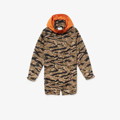 Mens Unisex LIVE Camouflage Parka | Lacoste Black / White • Kbr