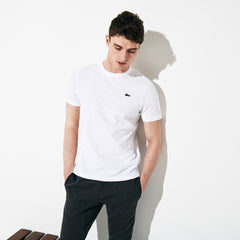 Mens   SPORT Crew Neck Ultra Light T-shirt | Lacoste White / Green • A20