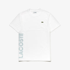 Mens   SPORT Crew Neck Ultra Light T-shirt | Lacoste White / Green • A20
