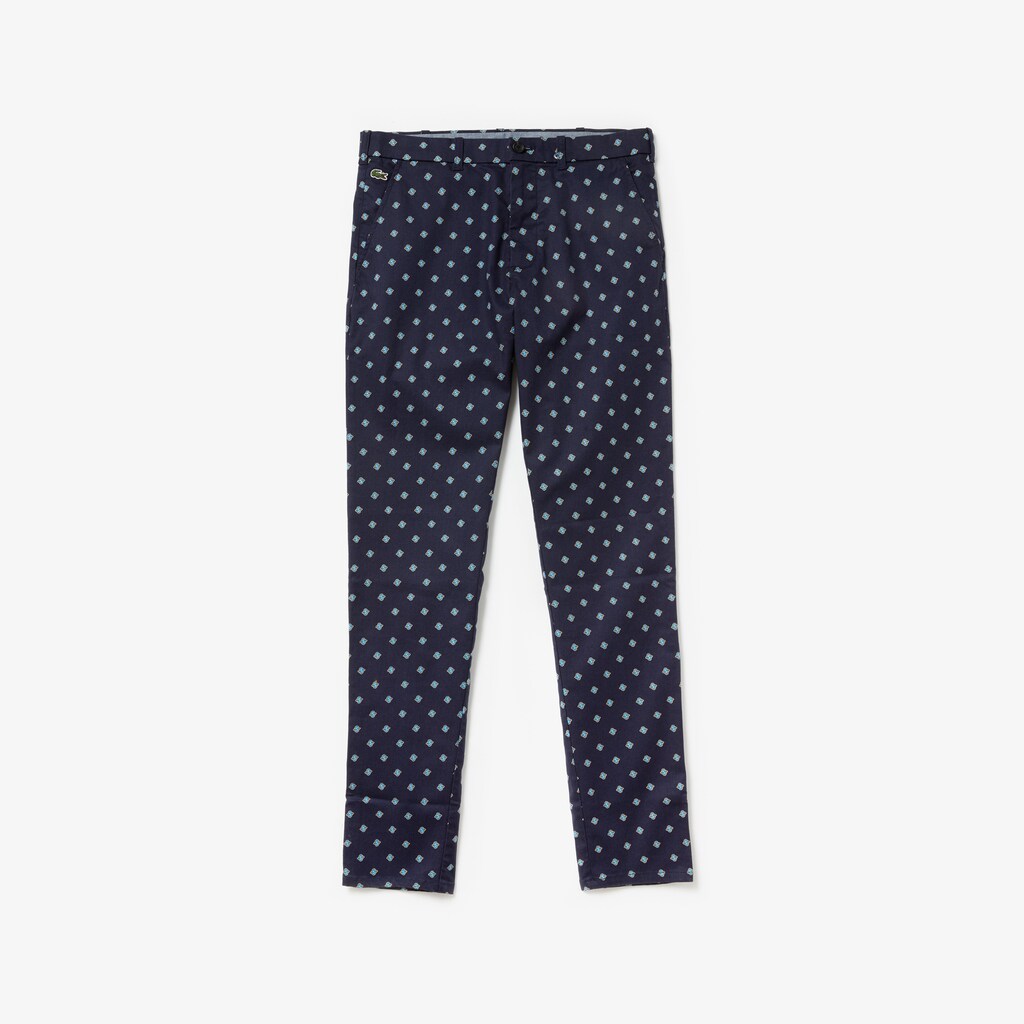 Mens   LIVE Skinny Fit Chinos | Lacoste Navy Blue / White • Qrn