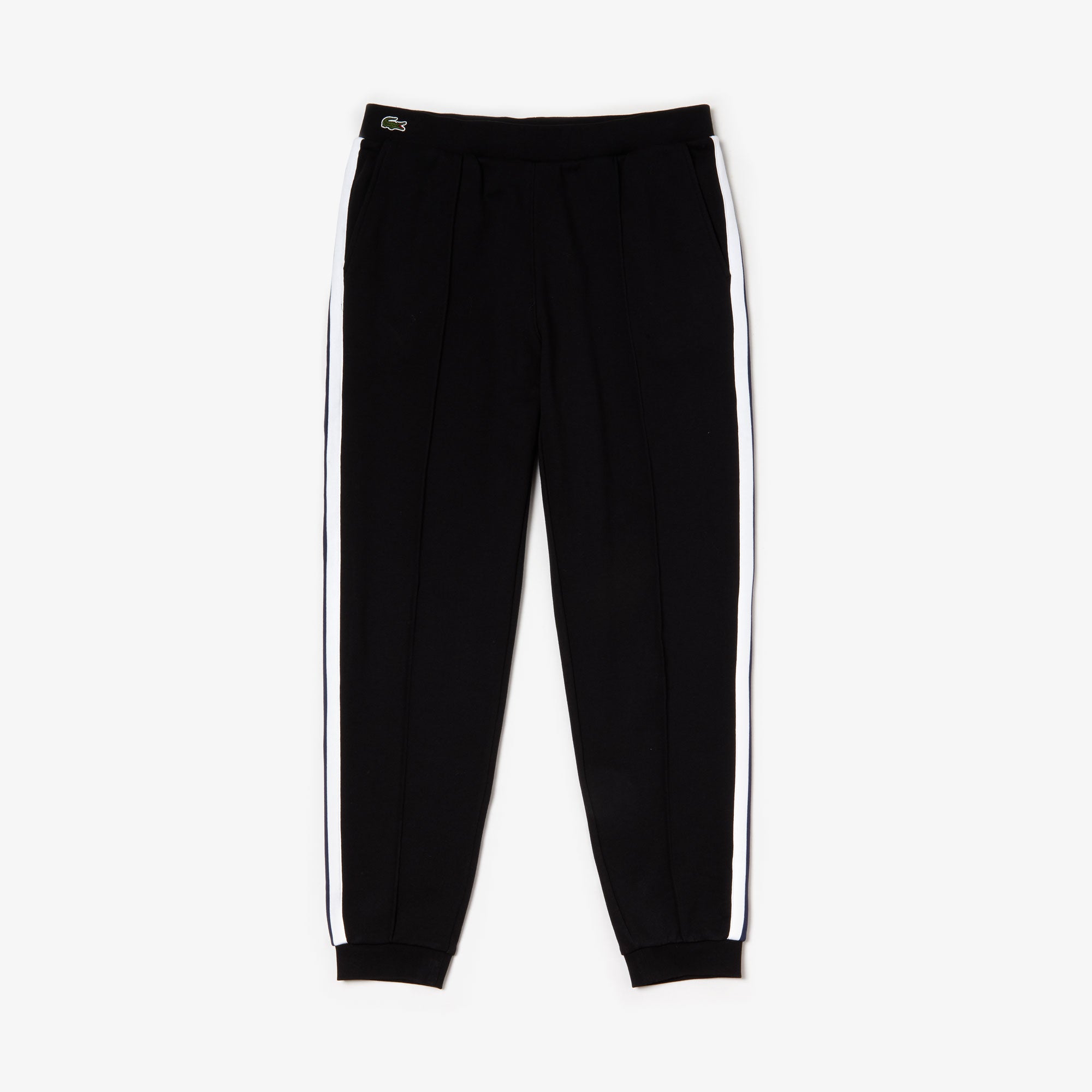 Mens   Striped Accent Fleece Sweatpants | Lacoste Black • 031