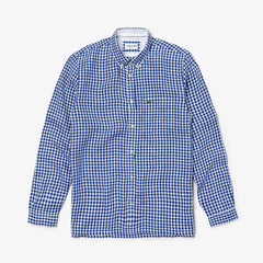 Mens   Regular Fit Linen Shirt | Lacoste Navy Blue • X0U