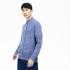 Mens   Regular Fit Linen Shirt | Lacoste Navy Blue • X0U