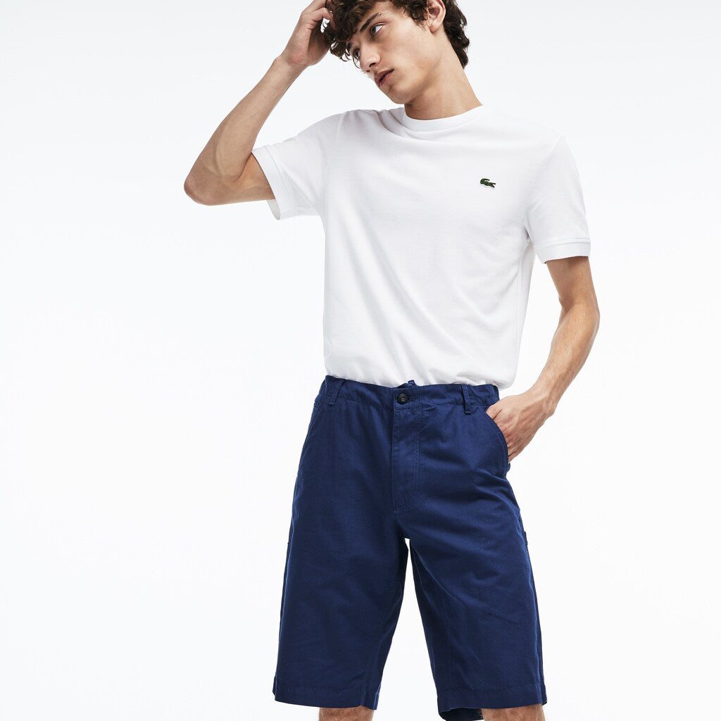 Mens   Regular Fit Cotton And Linen Shorts | Lacoste Inkwell • Cc3
