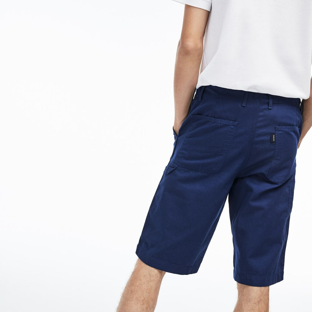 Mens   Regular Fit Cotton And Linen Shorts | Lacoste Inkwell • Cc3