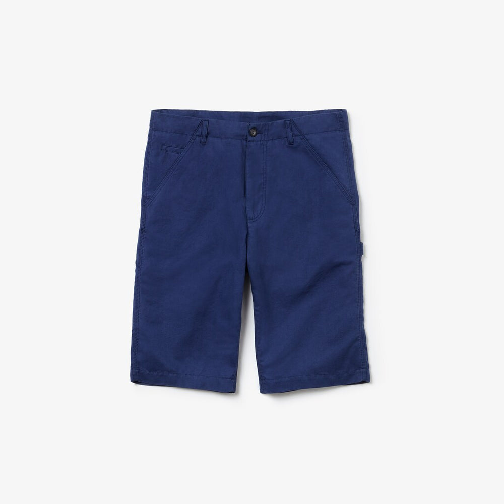 Mens   Regular Fit Cotton And Linen Shorts | Lacoste Inkwell • Cc3