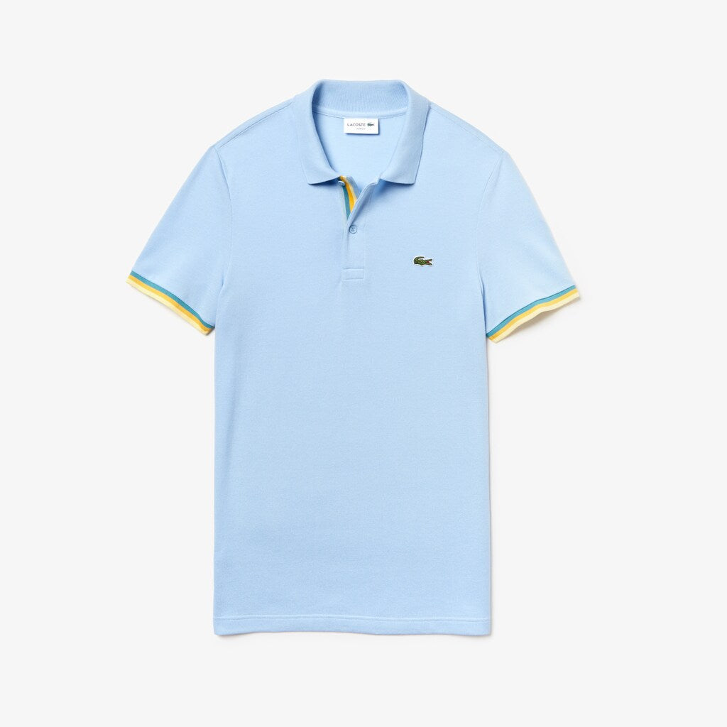 Mens   Slim Fit Petit Piqué Polo Shirt | Lacoste Light Blue • G5J
