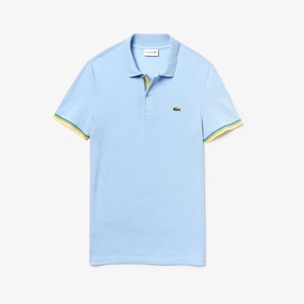 Mens   Slim Fit Petit Piqué Polo Shirt | Lacoste Light Blue • G5J