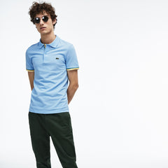 Mens   Slim Fit Petit Piqué Polo Shirt | Lacoste Light Blue • G5J