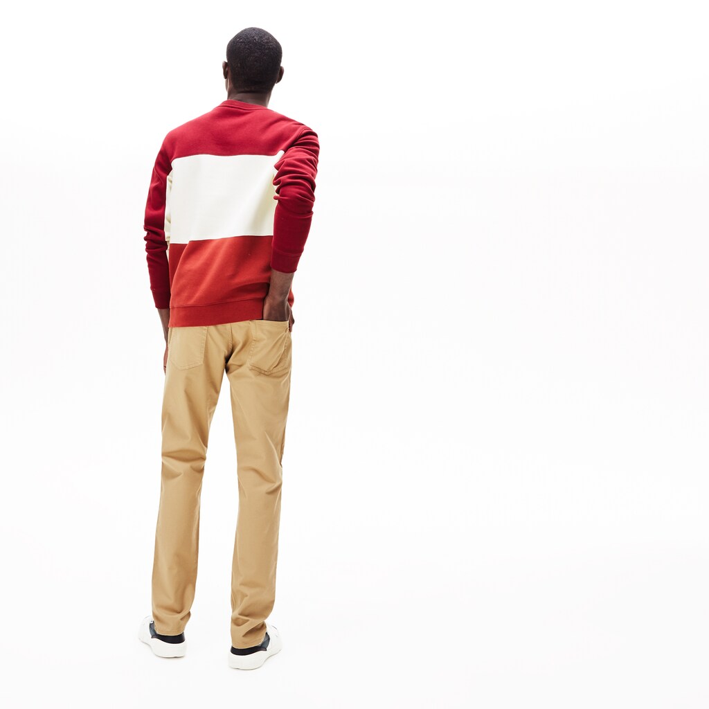 Mens   Slim Fit Stretch Cotton Pants | Lacoste Beige • 02S
