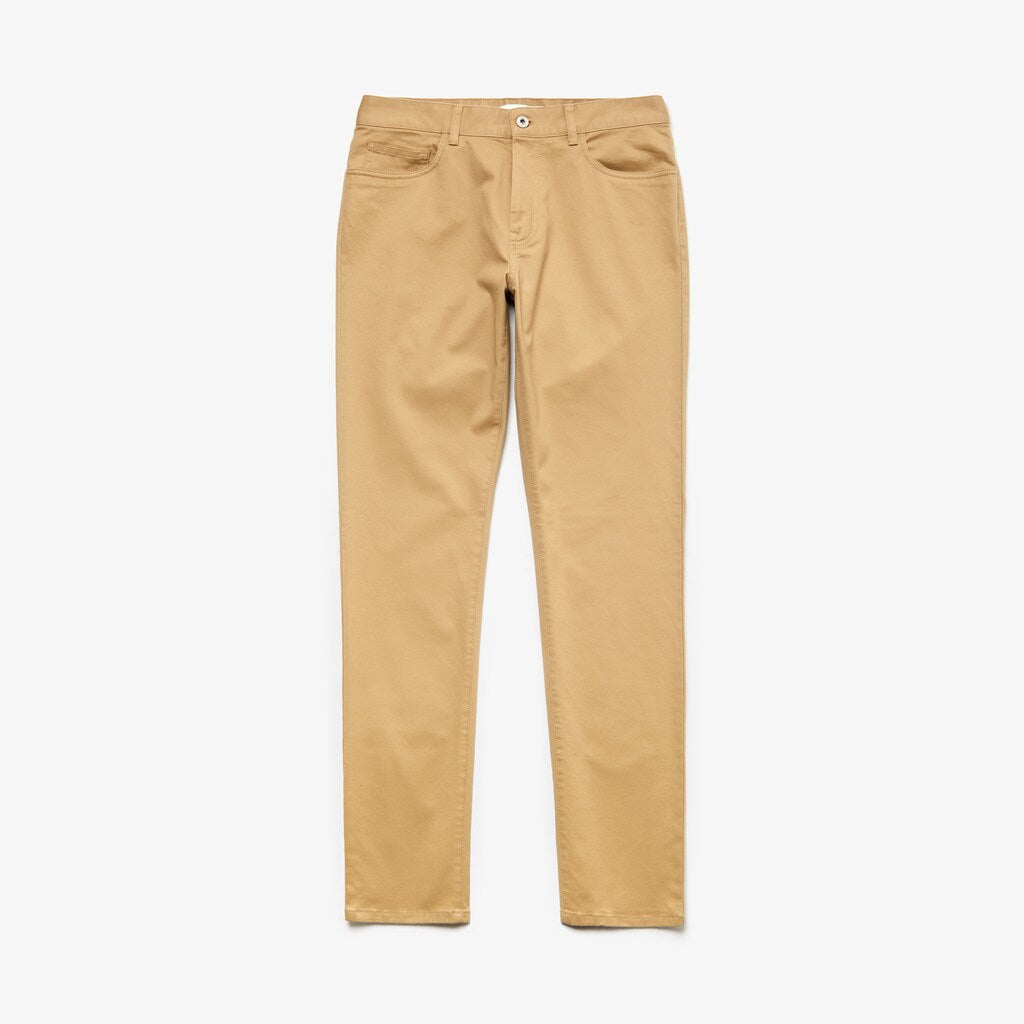 Mens   Slim Fit Stretch Cotton Pants | Lacoste Beige • 02S
