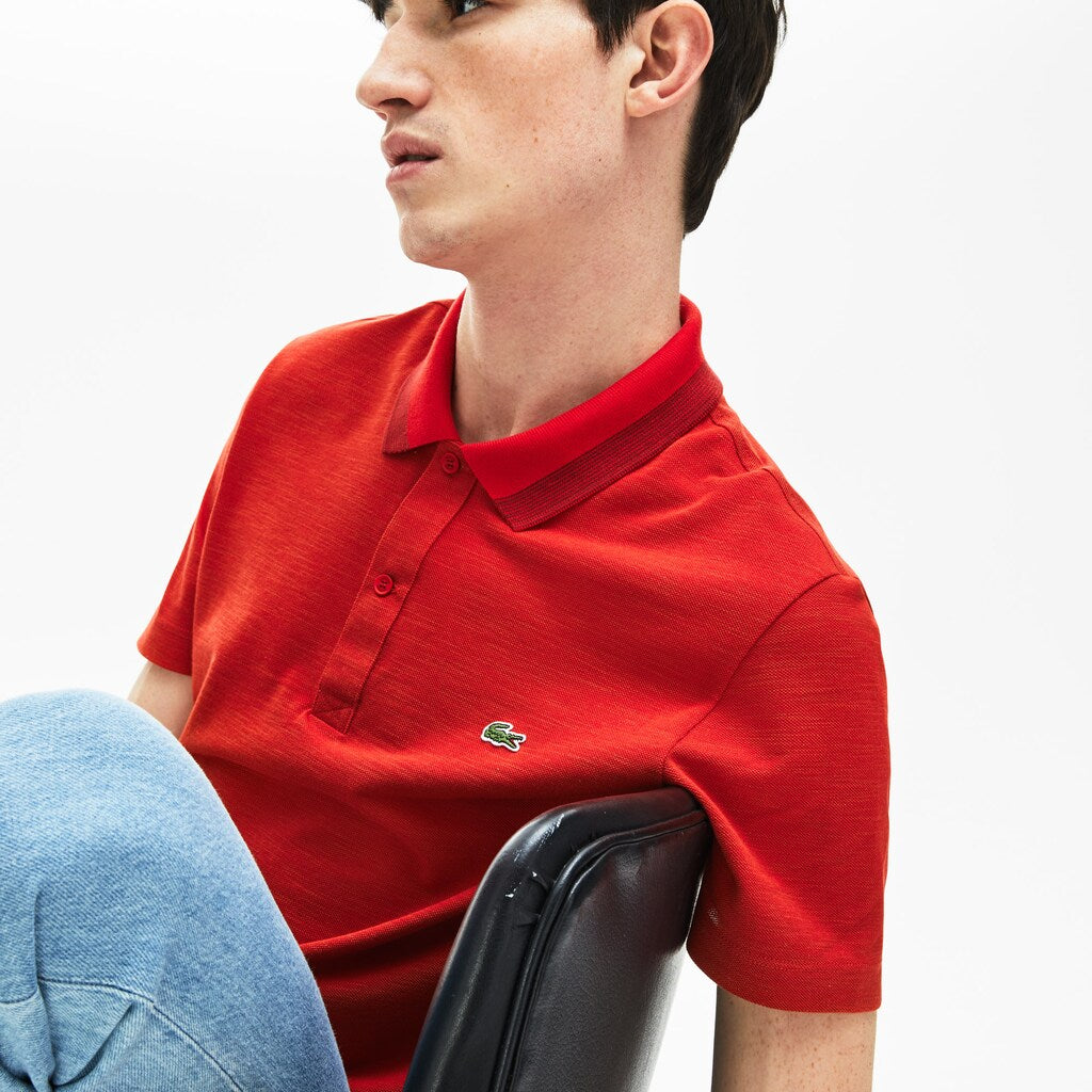 Mens   Regular Fit Piqué Polo Shirt | Lacoste Red / Red / Bordeaux • 7Cy