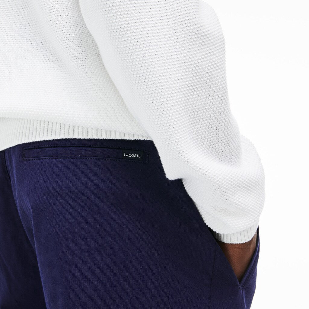 Mens   Stretch Canvas Chinos | Lacoste Navy Blue • 166