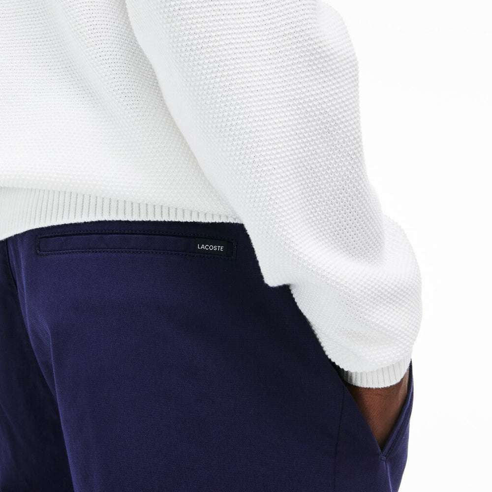 Mens   Stretch Canvas Chinos | Lacoste Navy Blue • 166
