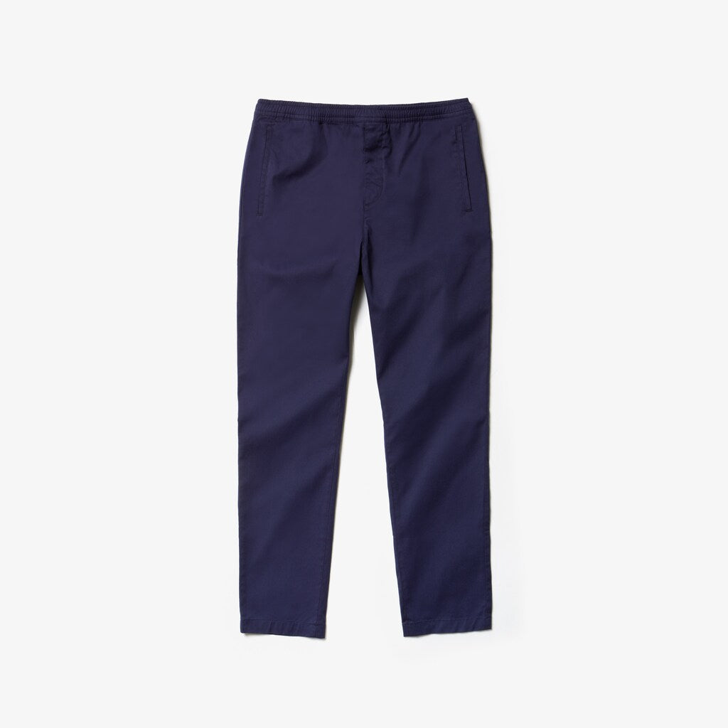 Mens   Stretch Canvas Chinos | Lacoste Navy Blue • 166