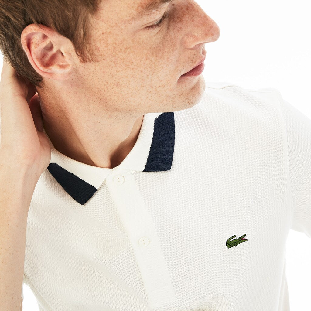 Mens   Regular Fit Stretch Polo Shirt | Lacoste White • 70V