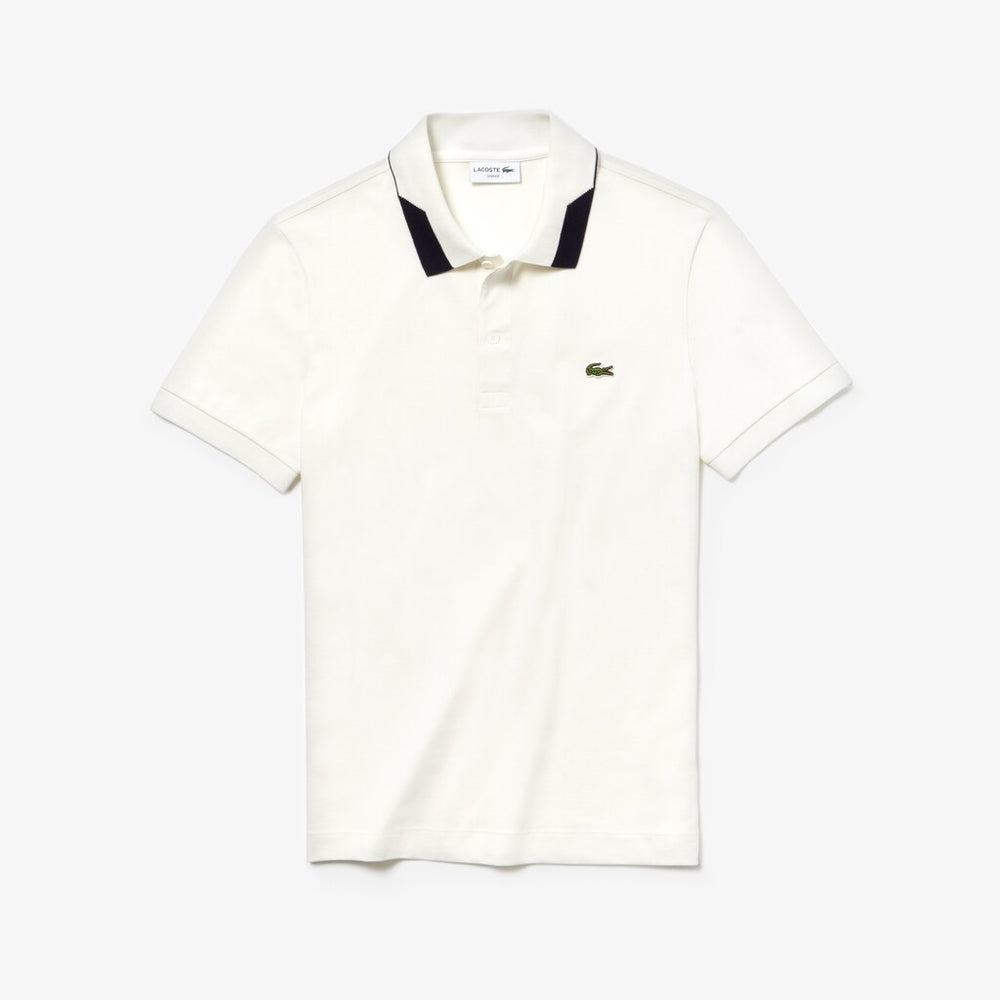 Mens   Regular Fit Stretch Polo Shirt | Lacoste White • 70V