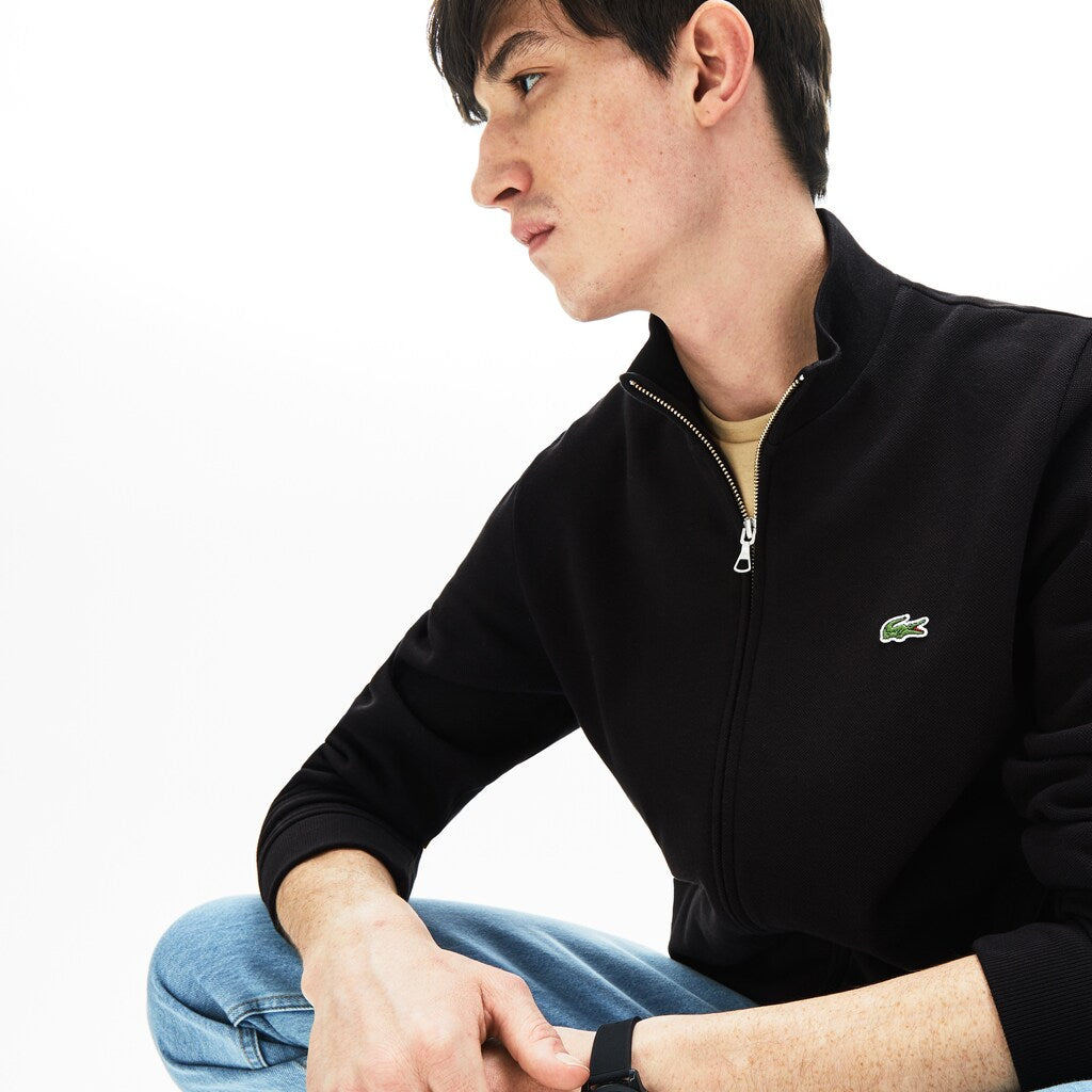 Mens   Zip Fleece Sweatshirt | Lacoste Black • 031