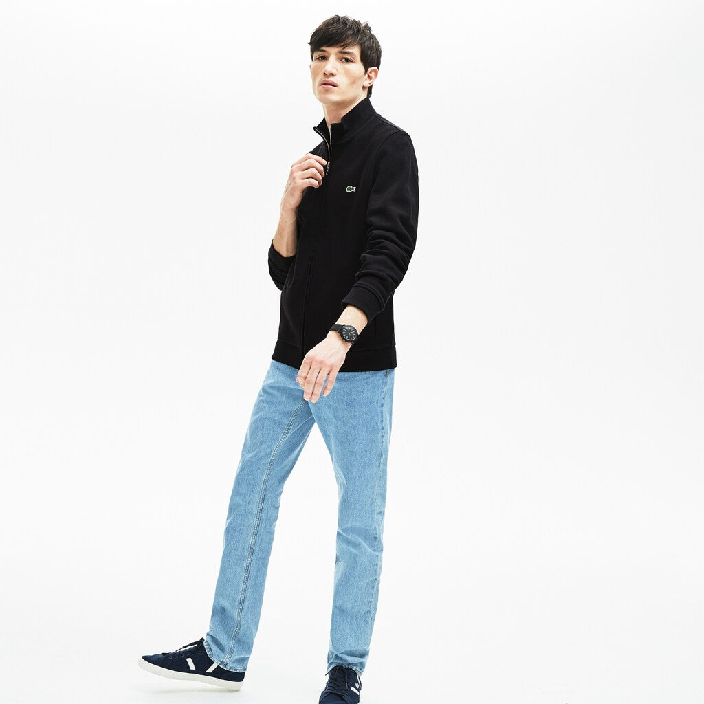 Mens   Zip Fleece Sweatshirt | Lacoste Black • 031