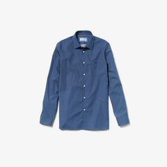Mens   Slim Fit Cotton Poplin Shirt | Lacoste Navy Blue • 166