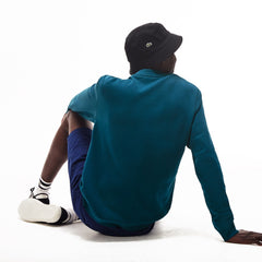 Mens   Crew Neck Fleece Sweatshirt | Lacoste Blue • Ae8