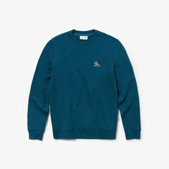 Mens   Crew Neck Fleece Sweatshirt | Lacoste Blue • Ae8