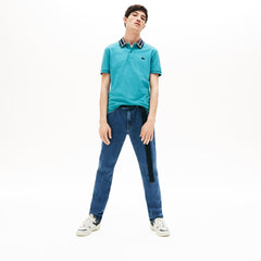 Mens   Slim Fit Stretch Cotton Polo Shirt | Lacoste Blue • S6T