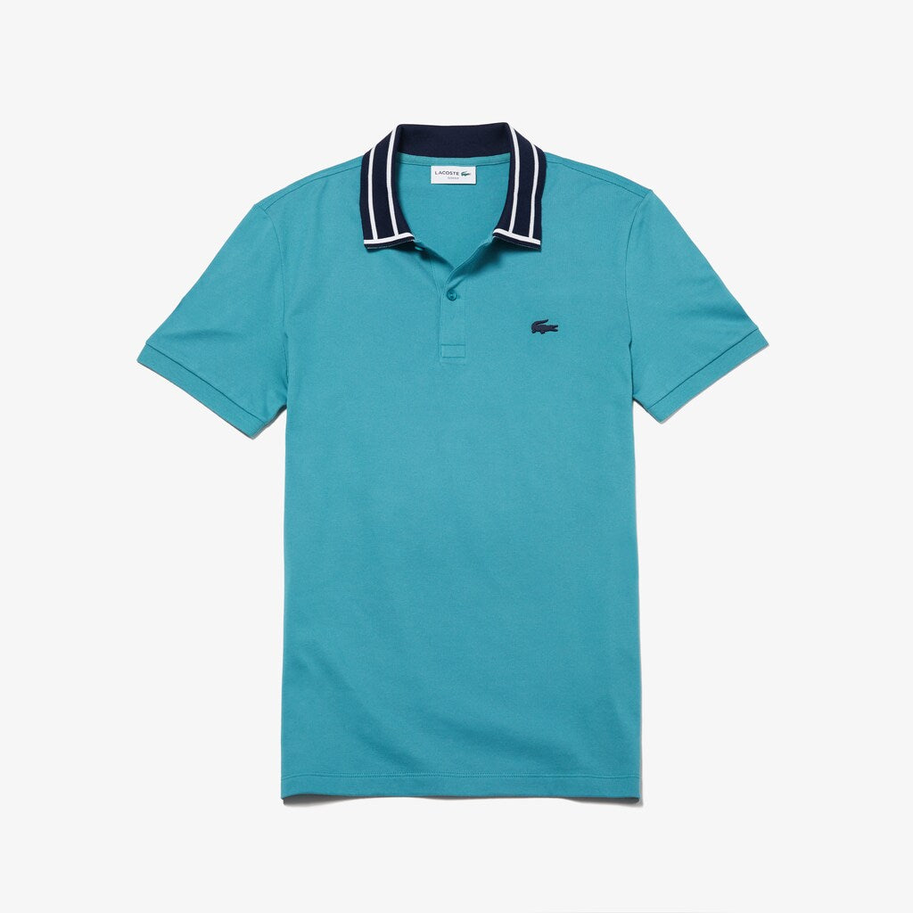 Mens   Slim Fit Stretch Cotton Polo Shirt | Lacoste Blue • S6T