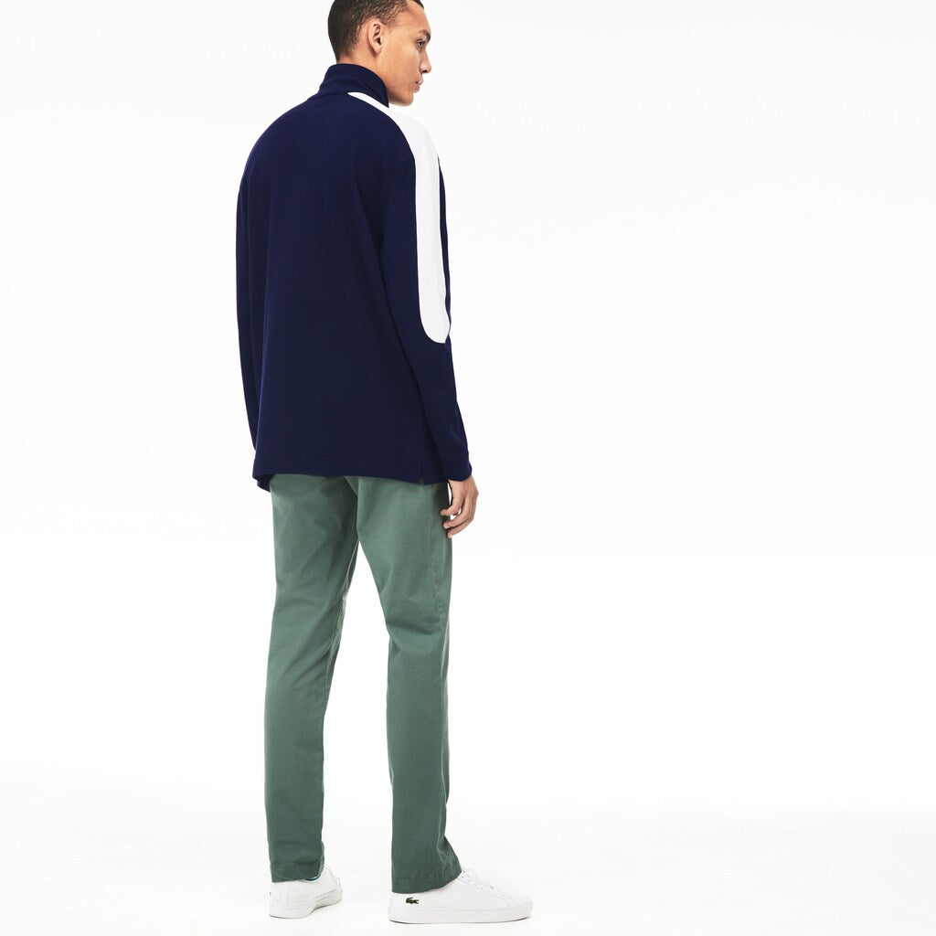 Mens   Cotton Piqué Sweatshirt | Lacoste Navy Blue / White • Hhw
