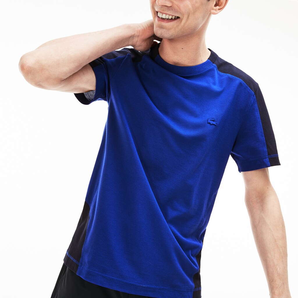 Mens   Lacoste Motion Ultra Light Cotton T-shirt | Lacoste Navy Blue / Navy Blue • 9N6