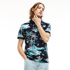 Mens   Regular Fit Cotton Mini Piqué Polo | Lacoste Navy Blue / White • Qrn