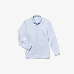 Mens   Motion Slim Fit Cotton Mini Piqué Shirt | Lacoste Light Blue • J2G