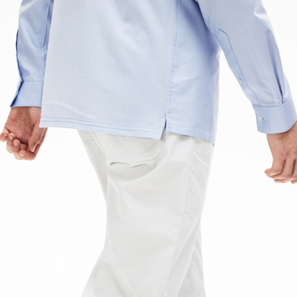 Mens   Motion Slim Fit Cotton Mini Piqué Shirt | Lacoste Light Blue • J2G