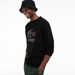 Mens   Graphic Croc Sweatshirt | Lacoste Black • 031