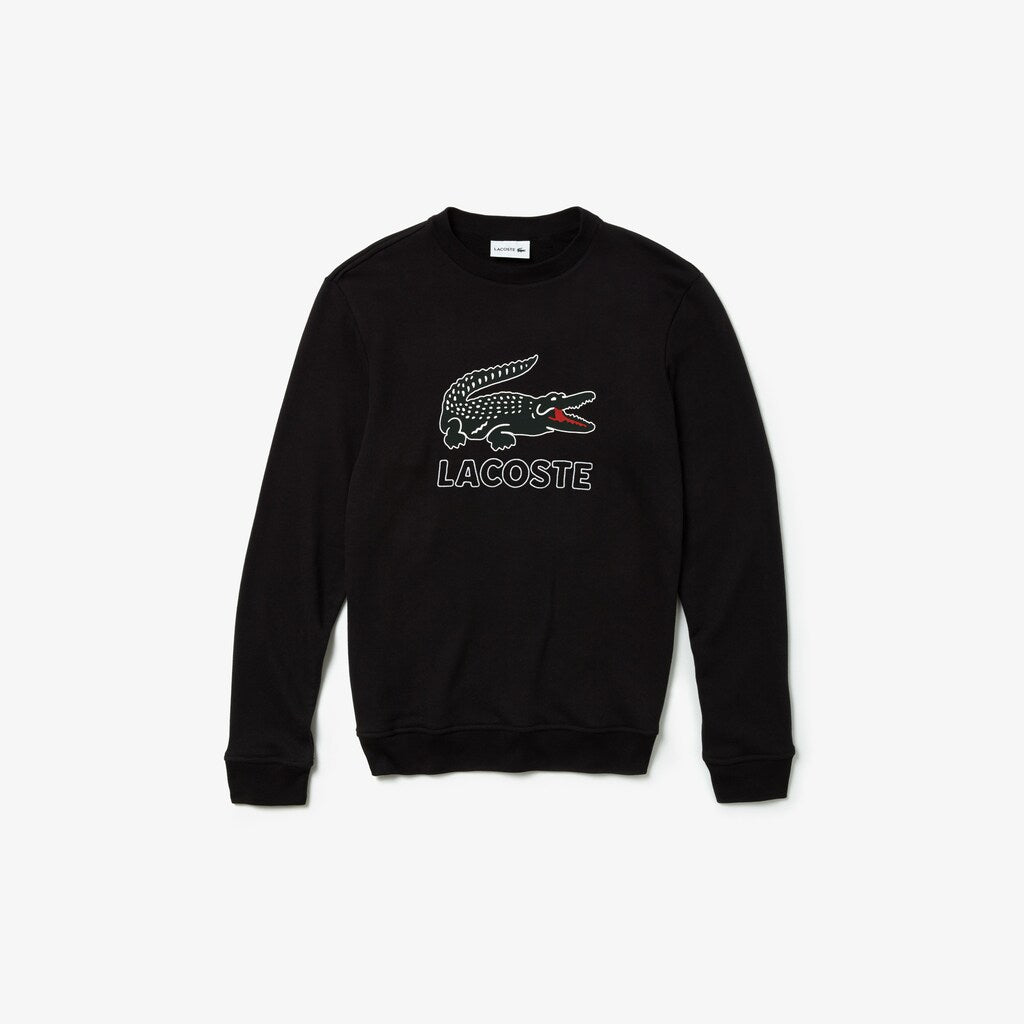 Mens   Graphic Croc Sweatshirt | Lacoste Black • 031