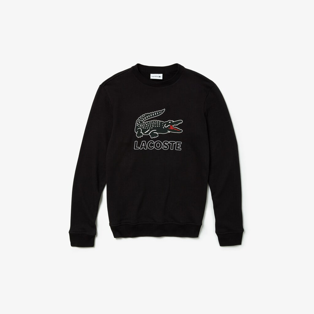 Mens   Graphic Croc Sweatshirt | Lacoste Black • 031