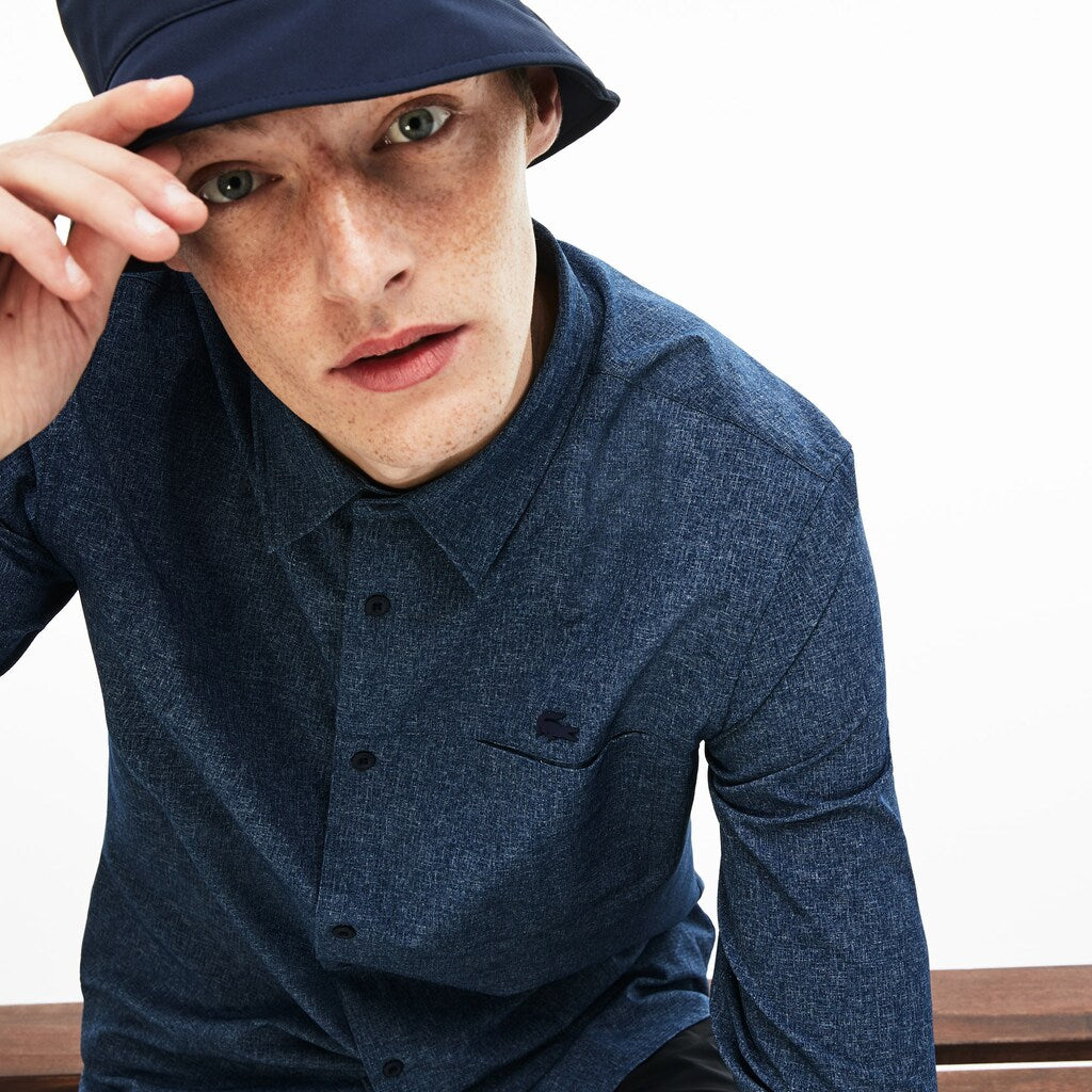 Mens   Lacoste Motion Regular Fit Shirt | Lacoste Blue Chine • 5La
