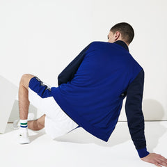 Mens   SPORT Signature Band Piqué Zip Sweatshirt | Lacoste Navy Blue • 1Vj