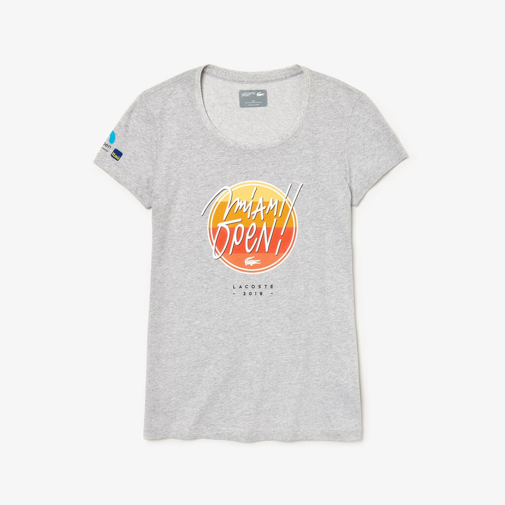 Womens Wo  SPORT Miami Open Edition T-shirt | Lacoste Grey Chine • Cca