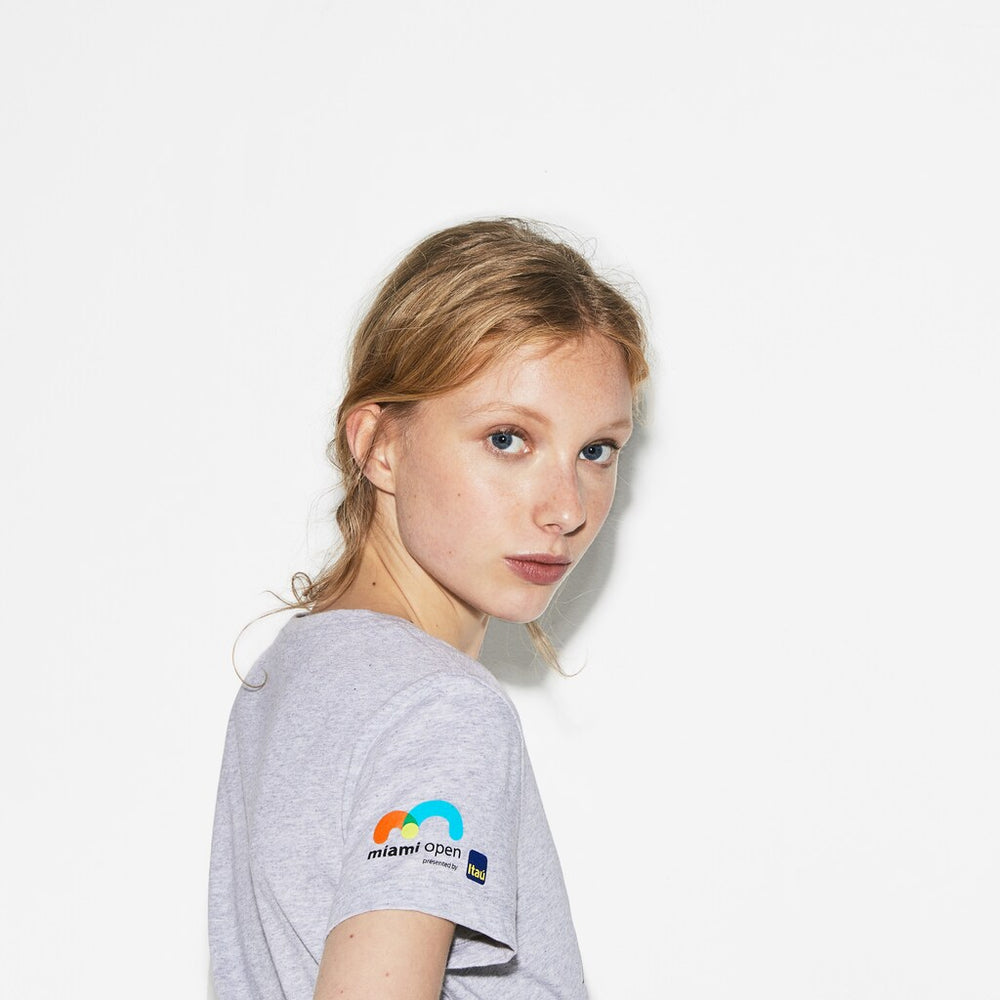 Womens Wo  SPORT Miami Open Edition T-shirt | Lacoste Grey Chine • Cca