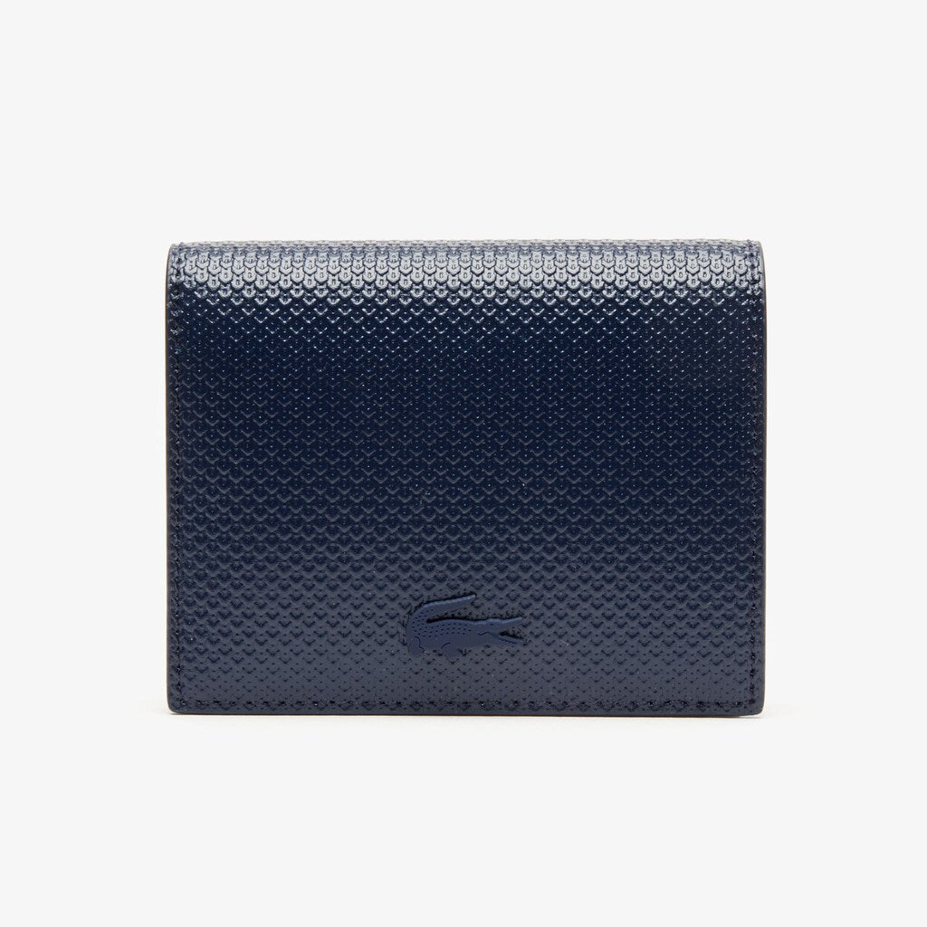 Womens Wo  Chantaco Nœud Small Piqué Leather Snap Coin Pouch | Lacoste Peacoat Tawny Port Marshm • C75
